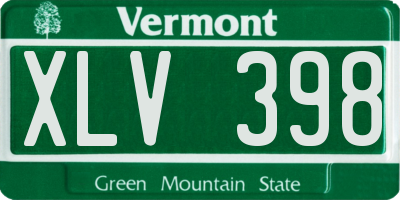 VT license plate XLV398