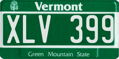 VT license plate XLV399