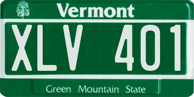 VT license plate XLV401