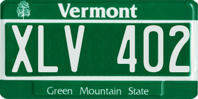 VT license plate XLV402