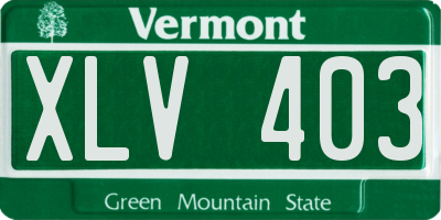 VT license plate XLV403