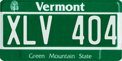VT license plate XLV404