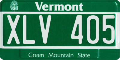 VT license plate XLV405