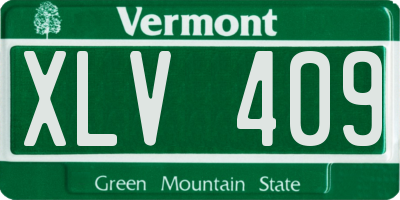 VT license plate XLV409