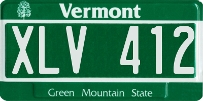 VT license plate XLV412