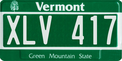 VT license plate XLV417