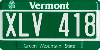 VT license plate XLV418