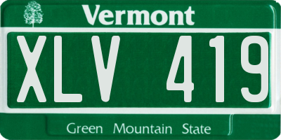 VT license plate XLV419
