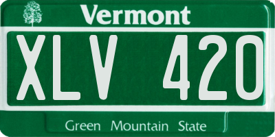VT license plate XLV420