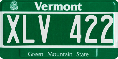 VT license plate XLV422