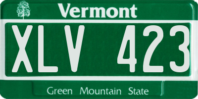 VT license plate XLV423