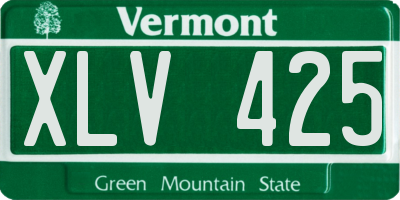 VT license plate XLV425