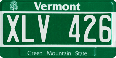 VT license plate XLV426