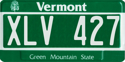 VT license plate XLV427