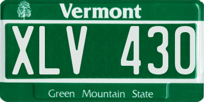 VT license plate XLV430