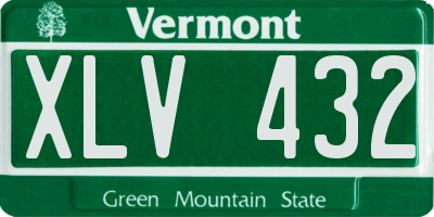 VT license plate XLV432