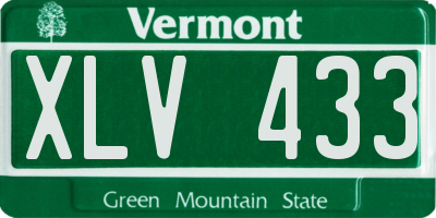 VT license plate XLV433
