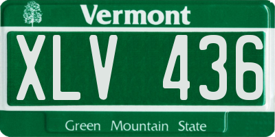 VT license plate XLV436