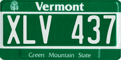 VT license plate XLV437