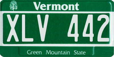 VT license plate XLV442