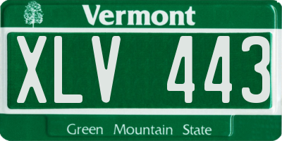VT license plate XLV443