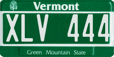 VT license plate XLV444