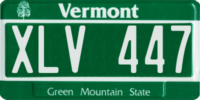 VT license plate XLV447