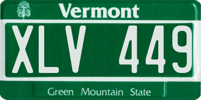 VT license plate XLV449