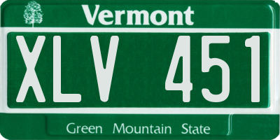 VT license plate XLV451