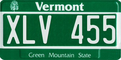 VT license plate XLV455