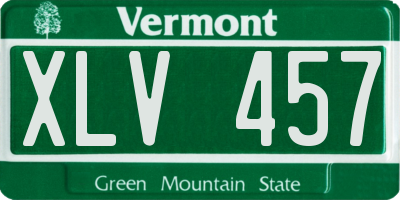 VT license plate XLV457