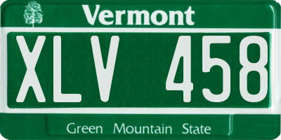 VT license plate XLV458