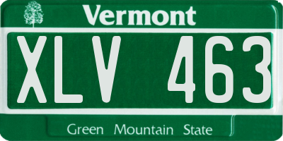 VT license plate XLV463