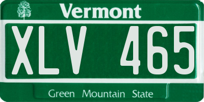 VT license plate XLV465