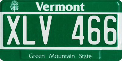 VT license plate XLV466