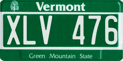 VT license plate XLV476