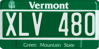 VT license plate XLV480