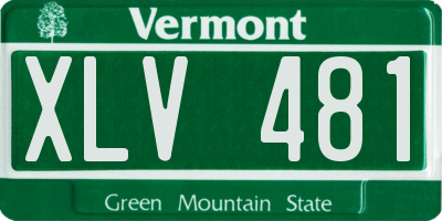 VT license plate XLV481