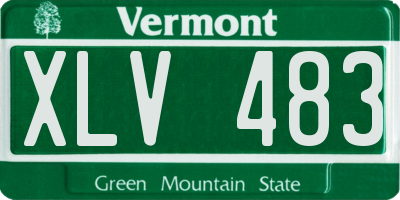 VT license plate XLV483