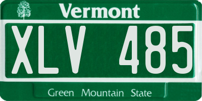 VT license plate XLV485