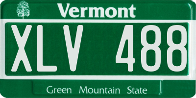 VT license plate XLV488