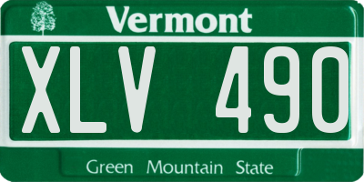 VT license plate XLV490