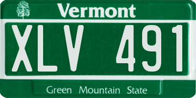 VT license plate XLV491