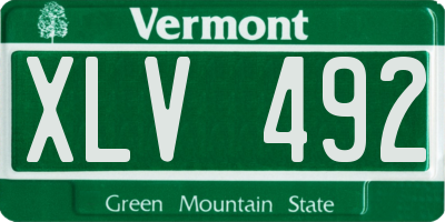 VT license plate XLV492