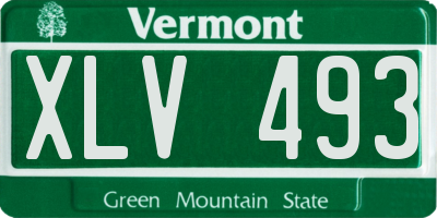 VT license plate XLV493