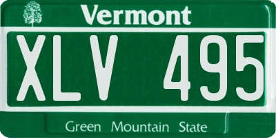 VT license plate XLV495