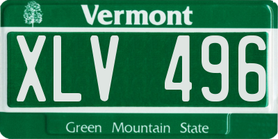 VT license plate XLV496