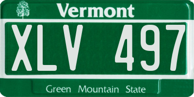 VT license plate XLV497