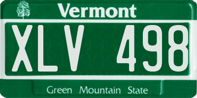 VT license plate XLV498