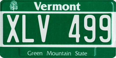 VT license plate XLV499